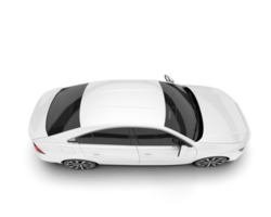 White modern car isolated on transparent background. 3d rendering - illustration png