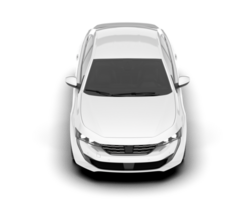 White modern car isolated on transparent background. 3d rendering - illustration png