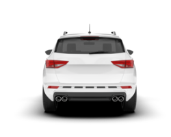 White modern car isolated on transparent background. 3d rendering - illustration png