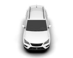 White modern car isolated on transparent background. 3d rendering - illustration png