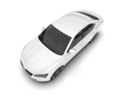 blanco moderno coche aislado en transparente antecedentes. 3d representación - ilustración png