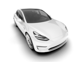 blanco moderno coche aislado en transparente antecedentes. 3d representación - ilustración png