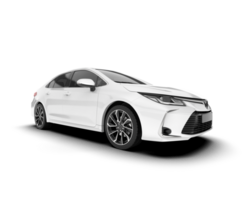 blanc moderne voiture isolé sur transparent Contexte. 3d le rendu - illustration png