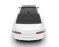 White modern car isolated on transparent background. 3d rendering - illustration png