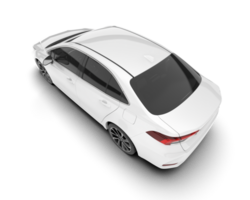 blanc moderne voiture isolé sur transparent Contexte. 3d le rendu - illustration png