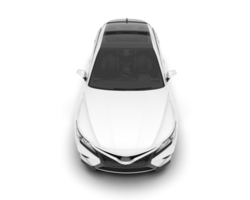 White modern car isolated on transparent background. 3d rendering - illustration png