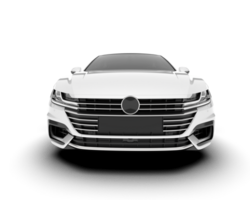 White modern car isolated on transparent background. 3d rendering - illustration png