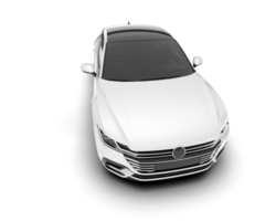 White modern car isolated on transparent background. 3d rendering - illustration png