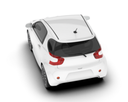 White city car isolated on transparent background. 3d rendering - illustration png