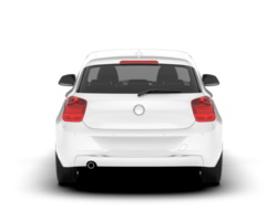 White city car isolated on transparent background. 3d rendering - illustration png