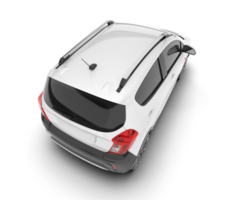 blanco ciudad coche aislado en transparente antecedentes. 3d representación - ilustración png