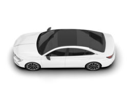 White city car isolated on transparent background. 3d rendering - illustration png