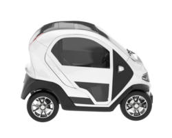 White city car isolated on transparent background. 3d rendering - illustration png