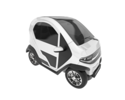 White city car isolated on transparent background. 3d rendering - illustration png