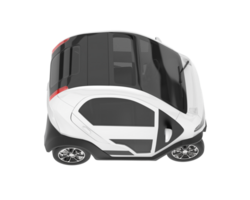 White city car isolated on transparent background. 3d rendering - illustration png