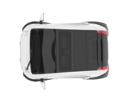 branco cidade carro isolado em transparente fundo. 3d Renderização - ilustração png