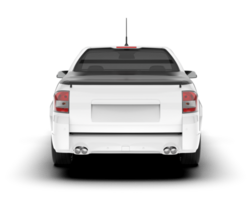 White city car isolated on transparent background. 3d rendering - illustration png