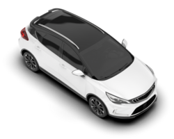 blanco ciudad coche aislado en transparente antecedentes. 3d representación - ilustración png