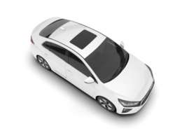 blanco ciudad coche aislado en transparente antecedentes. 3d representación - ilustración png