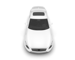 White city car isolated on transparent background. 3d rendering - illustration png