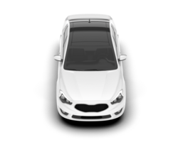 White city car isolated on transparent background. 3d rendering - illustration png