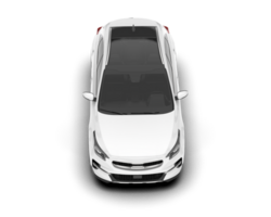 blanc ville voiture isolé sur transparent Contexte. 3d le rendu - illustration png
