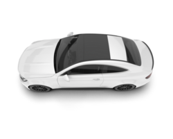 White city car isolated on transparent background. 3d rendering - illustration png