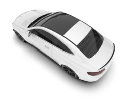 blanco ciudad coche aislado en transparente antecedentes. 3d representación - ilustración png