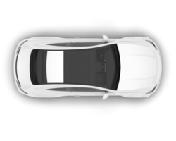 blanc ville voiture isolé sur transparent Contexte. 3d le rendu - illustration png