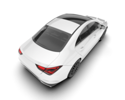 blanco ciudad coche aislado en transparente antecedentes. 3d representación - ilustración png