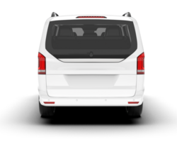 White city car isolated on transparent background. 3d rendering - illustration png