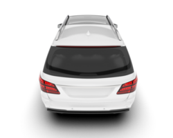 White city car isolated on transparent background. 3d rendering - illustration png