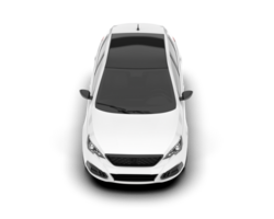 blanc ville voiture isolé sur transparent Contexte. 3d le rendu - illustration png