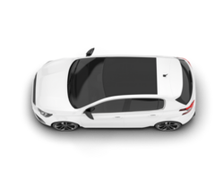 blanco ciudad coche aislado en transparente antecedentes. 3d representación - ilustración png