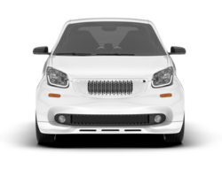 White city car isolated on transparent background. 3d rendering - illustration png