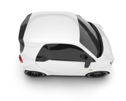 White city car isolated on transparent background. 3d rendering - illustration png