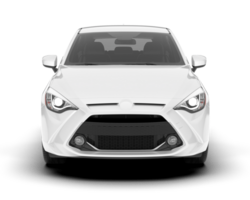 White city car isolated on transparent background. 3d rendering - illustration png