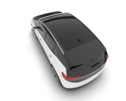 White city car isolated on transparent background. 3d rendering - illustration png