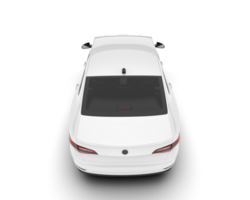 blanco ciudad coche aislado en transparente antecedentes. 3d representación - ilustración png