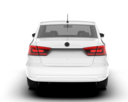 White city car isolated on transparent background. 3d rendering - illustration png