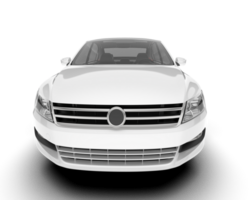 White city car isolated on transparent background. 3d rendering - illustration png