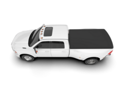 blanc ramasser un camion isolé sur transparent Contexte. 3d le rendu - illustration png