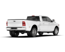 White pickup truck isolated on transparent background. 3d rendering - illustration png