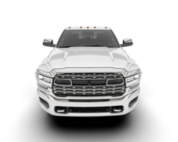 White pickup truck isolated on transparent background. 3d rendering - illustration png