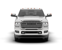 White pickup truck isolated on transparent background. 3d rendering - illustration png