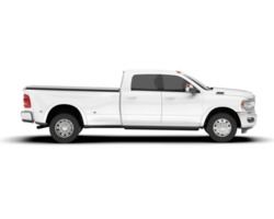 White pickup truck isolated on transparent background. 3d rendering - illustration png