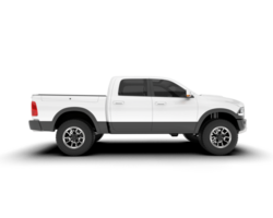 White pickup truck isolated on transparent background. 3d rendering - illustration png