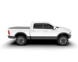 White pickup truck isolated on transparent background. 3d rendering - illustration png