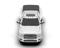 White pickup truck isolated on transparent background. 3d rendering - illustration png