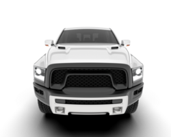 White pickup truck isolated on transparent background. 3d rendering - illustration png